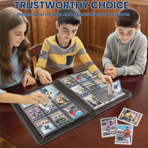 Top Loader Card Binder 4 Pocket with Sleeves Holds 112 Top Loaders Storage, Trading Cards Collector Album, Sports Cards YGO MTG TCG, Collection Folder Collectible Games (FOR TOP LOADERS ONLY) in Kuwait