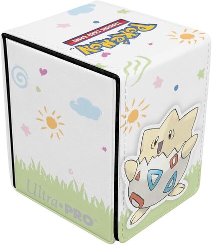 Ultra Pro - صندوق Togepi Alcove Flip Deck للبوكيمون، حلول تخزين البطاقات، صندوق متين، تنظيم سطح السفينة، حماية آمنة، حامل أنيق، عمل فني مرح، تخزين لهواة الجمع in Saudi Arabia