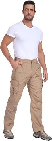 Work Cargo Pants for Men, Tactical Ripstop Pants with 10 Pockets, Hiking Water Resistant Lightweight in Saudi Arabia