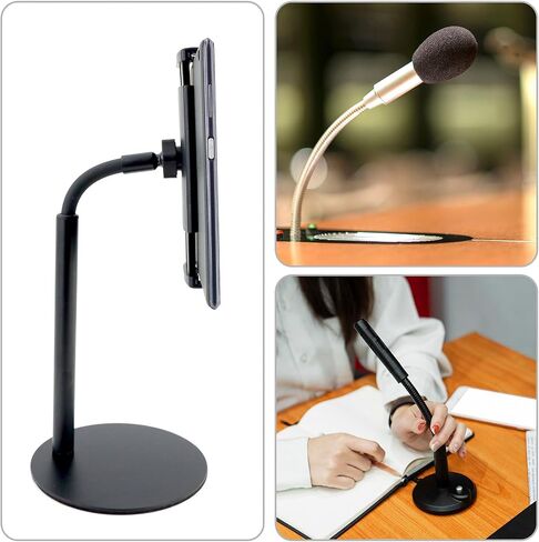 PATIKIL 12 "Gooseneck، 1/4"-20 أنثى إلى ذكر خيط معدني عالمي خرطوم مرن ذراع معقوفة أنبوب تمديد حامل مع تقليل مسامير لكاميرا العمل، الهاتف، الميكروفون، أسود in Saudi Arabia
