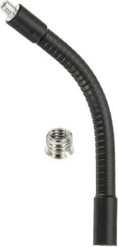 PATIKIL 12 "Gooseneck، 1/4"-20 أنثى إلى ذكر خيط معدني عالمي خرطوم مرن ذراع معقوفة أنبوب تمديد حامل مع تقليل مسامير لكاميرا العمل، الهاتف، الميكروفون، أسود in Saudi Arabia