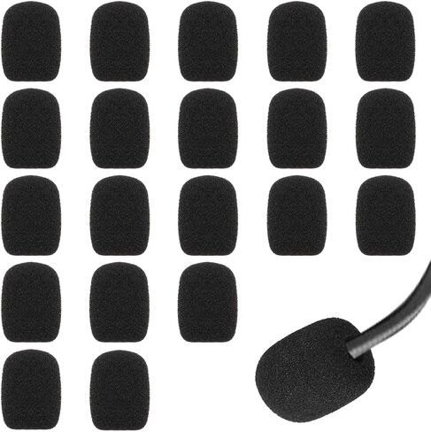 20 pieces microphone windscreen pop filter microphone foam mini microphone headset windscreen handheld microphone windscreen with good elasticity and contractility for KTV outdoor activities in Saudi Arabia