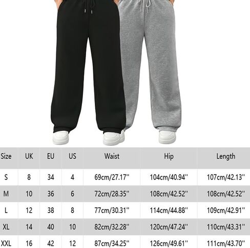 Womens Sweatpants 2025 Fall Baggy Wide Leg Sweatpant Fleece Lined Straight Leg Sweat Pants in Saudi Arabia