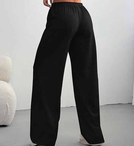 Womens Sweatpants 2025 Fall Baggy Wide Leg Sweatpant Fleece Lined Straight Leg Sweat Pants in Saudi Arabia