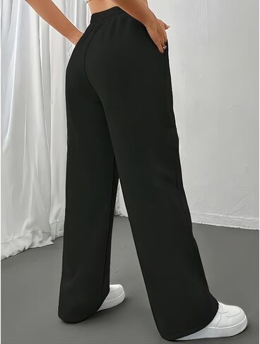 Womens Sweatpants 2025 Fall Baggy Wide Leg Sweatpant Fleece Lined Straight Leg Sweat Pants in Saudi Arabia
