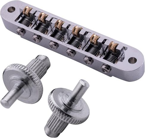 Tune-O-Matic جسر دوار مع مجموعة ترصيع بديلة لـ Les Paul/SG/ES-335 (كروم) in Kuwait