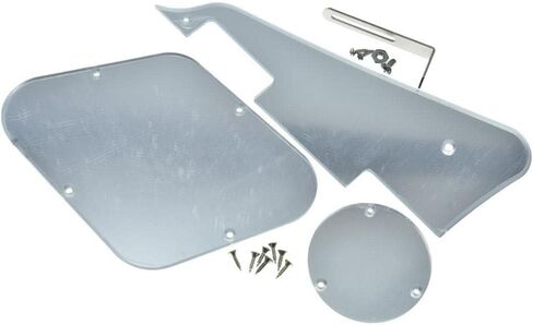 Dopro LP Guitar Pickguard اللوحة الخلفية غطاء التجويف الخلفي لوحة التبديل ودعامة تثبيت من الصلب النيكل مع مسامير تثبيت Pickguard من الصلب لمرآة USA Les Paul in Saudi Arabia