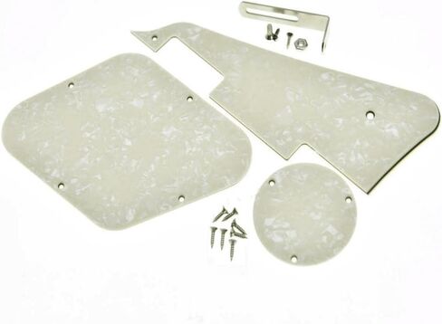 Dopro LP Guitar Pickguard اللوحة الخلفية غطاء التجويف الخلفي لوحة التبديل ودعامة تثبيت من الصلب النيكل مع مسامير تثبيت Pickguard من الصلب لمرآة USA Les Paul in Saudi Arabia