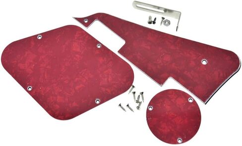 Dopro LP Guitar Pickguard اللوحة الخلفية غطاء التجويف الخلفي لوحة التبديل ودعامة تثبيت من الصلب النيكل مع مسامير تثبيت Pickguard من الصلب لمرآة USA Les Paul in Saudi Arabia