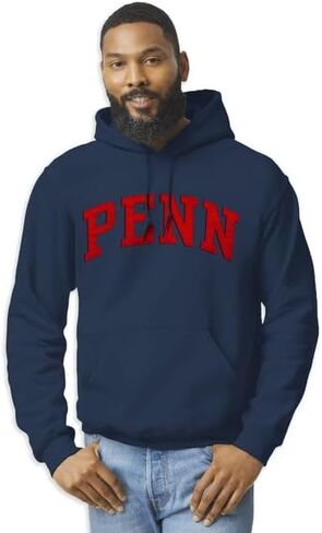 Barnesmith NCAA Unisex Hooded Sweatshirt, Veritas Logo in Tackle Twill Applique in Kuwait