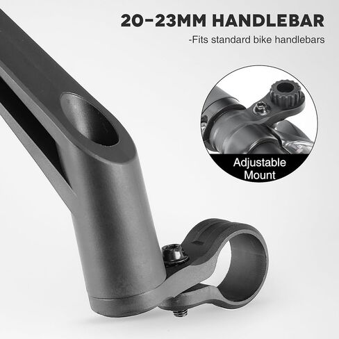 Bike Mirror Handlebar Mount, Scratch Resistant Convex Glass, Carbon Fiber Housing, Rotatable Bicycle Rear View Mirrors, Bike Rearview Mirror for MTB, E-bike, Bike Accessories, Fit 20-23mm in Saudi Arabia