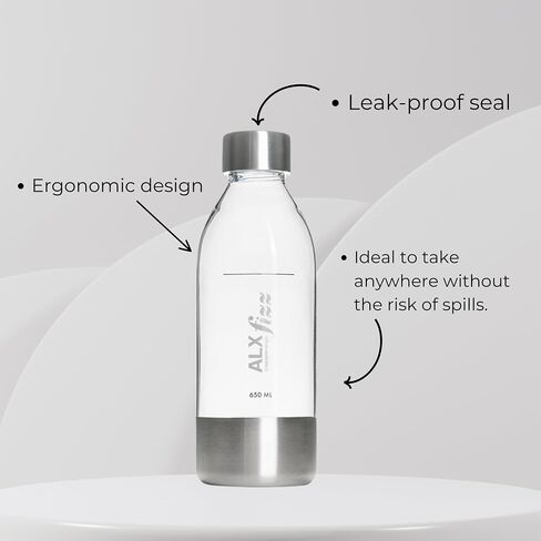 | زجاجة بلاستيكية ALXfizz سعة 21.98 أونصة سائلة لتغويز المياه | المتانة وقابلية النقل | خالية من مادة BPA | لا روائح أو نكهات | متوافق مع أجهزة غاز ALXfizz in Saudi Arabia