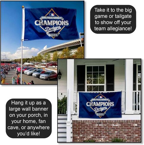 Los Angeles Dodgers World Series 2025 and NL Champions 3x5 Flag in Saudi Arabia