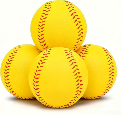 4 Pack Foam Baseballs Practice softballs 9 inch Training Soft Baseballs Batting Hitting Fielding Indoor Outdoor in Saudi Arabia
