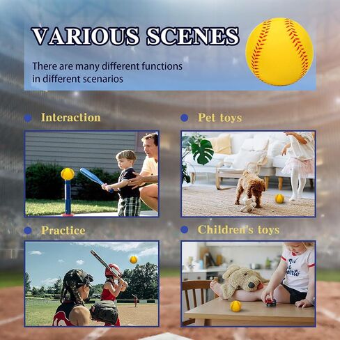 4 Pack Foam Baseballs Practice softballs 9 inch Training Soft Baseballs Batting Hitting Fielding Indoor Outdoor in Saudi Arabia