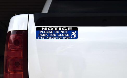 StickerTalk 8 Feet Needed for Wheelchair Ramp Vinyl Sticker, 10 inches by 3 inches in Saudi Arabia