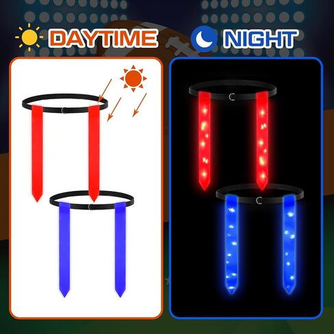 Libima 6 Player LED Flag Football Belts with 12 Flags Adjustable Belt Set Capture The Flag Outdoor Games for Teens Adults Glow Party Day Night Summer Backyard Beach Training Equipment in Saudi Arabia