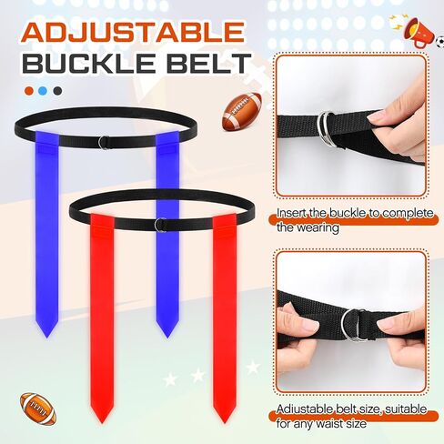 Libima 6 Player LED Flag Football Belts with 12 Flags Adjustable Belt Set Capture The Flag Outdoor Games for Teens Adults Glow Party Day Night Summer Backyard Beach Training Equipment in Saudi Arabia