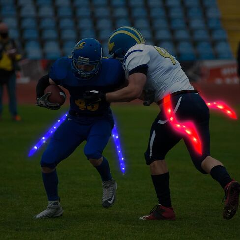 Libima 6 Player LED Flag Football Belts with 12 Flags Adjustable Belt Set Capture The Flag Outdoor Games for Teens Adults Glow Party Day Night Summer Backyard Beach Training Equipment in Saudi Arabia