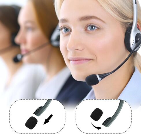 20 قطعة من أغطية الميكروفون صغيرة الحجم، أغطية إسفنجية للميكروفون، تقليل الضوضاء ومنع الضوضاء، سهلة الاستبدال، مناسبة لميكروفون سماعة الرأس (أسود) in Kuwait