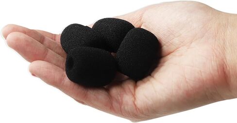 20 قطعة من أغطية الميكروفون صغيرة الحجم، أغطية إسفنجية للميكروفون، تقليل الضوضاء ومنع الضوضاء، سهلة الاستبدال، مناسبة لميكروفون سماعة الرأس (أسود) in Kuwait