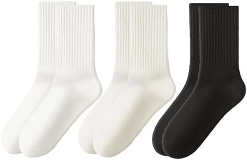 3 Pairs Adorable Women's Knitted Socks, Casual Cotton Sports Socks, Comfort Breathable, Fashion Clothing Gift, Autumn Style in Saudi Arabia