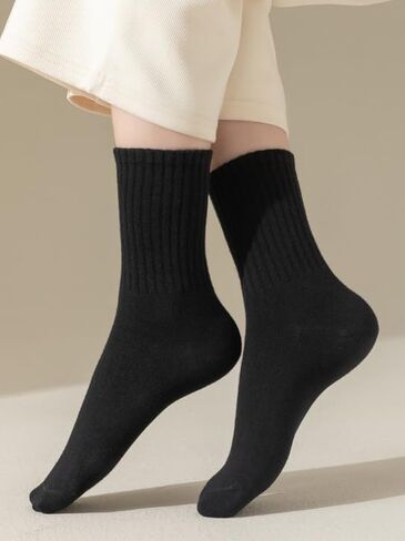 3 Pairs Adorable Women's Knitted Socks, Casual Cotton Sports Socks, Comfort Breathable, Fashion Clothing Gift, Autumn Style in Saudi Arabia