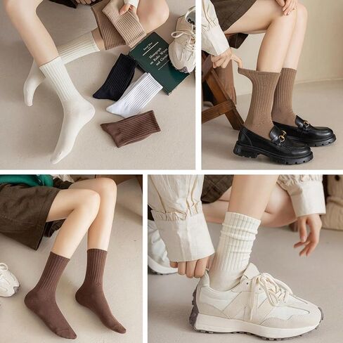 3 Pairs Adorable Women's Knitted Socks, Casual Cotton Sports Socks, Comfort Breathable, Fashion Clothing Gift, Autumn Style in Saudi Arabia