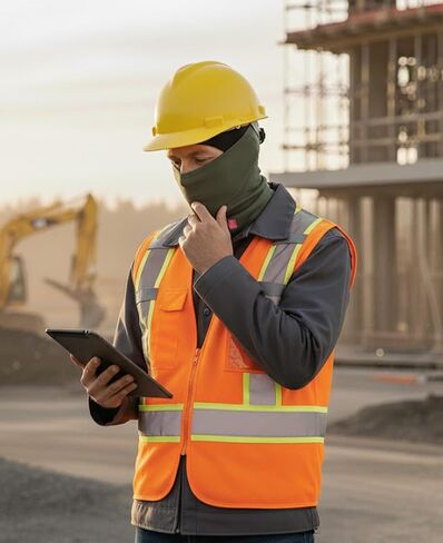 TICOMELA FR Face Mask Balaclava Flame Resistant Hood CAT2 Arc Rated | Welding Safety Cover Hood, One Size Protective Workwear in Saudi Arabia