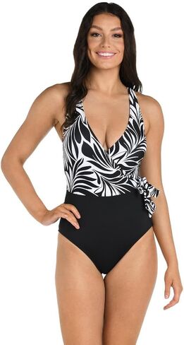 24th & Ocean Women's Faux Wrap One Piece Swimsuit in Saudi Arabia