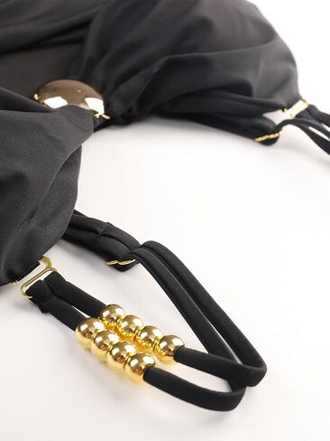 Womens One-Piece Swimsuits Ring Linked Cutout Swimwear Color Block Sexy Bathing Suit in Kuwait