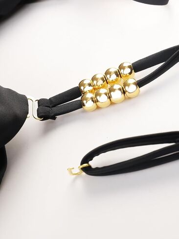 Womens One-Piece Swimsuits Ring Linked Cutout Swimwear Color Block Sexy Bathing Suit in Kuwait