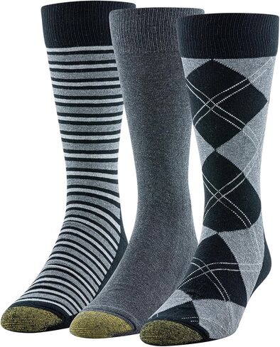 GOLDTOE mens Comfort Cushion Argyle Crew Socks, 3-pairs in Saudi Arabia