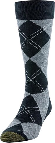 GOLDTOE mens Comfort Cushion Argyle Crew Socks, 3-pairs in Saudi Arabia