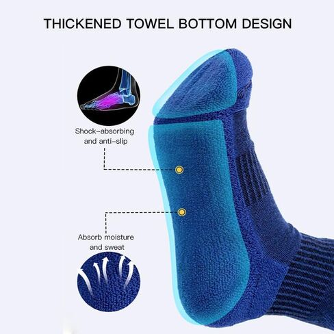 Men's Football Socks Thick Bottom Cushioned Sports Socks Sweat Absorption Breathable Non-Slip Football Socks in Saudi Arabia