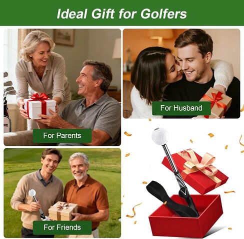 Retractable Golf Swing Trainer with Click Sound & Posture Correction Arm Band, Golf Grip Trainer for Right-Handed, Indoor & Outdoor Training Aid for Beginners to Pros in Saudi Arabia