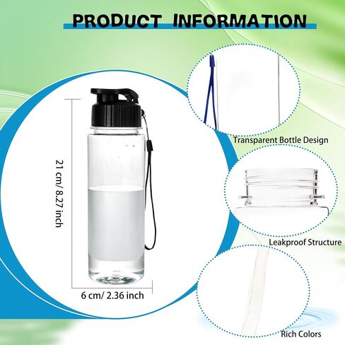 22 Pcs 17 oz Plastic Water Bottle Bulk Reusable Water Bottles with Handle Strap Sports Travel Bottles for Outdoor Cycling Camping Travel School Office (Color Set 1) in Saudi Arabia