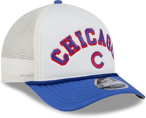 New Era MLB Chrome Arch 9FORTY M-Crown A-Frame Trucker Mesh Adjustable Snapback Hat One Size Fits All in Kuwait