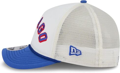 New Era MLB Chrome Arch 9FORTY M-Crown A-Frame Trucker Mesh Adjustable Snapback Hat One Size Fits All in Kuwait