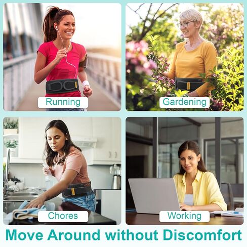 دعامة ظهر رفيعة للغاية وخفيفة الوزن لعلاج آلام أسفل الظهر وعرق النسا والجنف والقرص المنزلق - حزام خلفي قابل للتنفس وقابل للتعديل للنساء والرجال تحت الملابس، أسود. in Kuwait