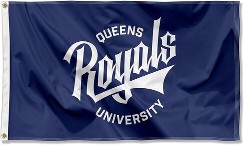 شركة College Flags & Banners Co. علم جامعة كوينز رويالز Wordmark 3x5 جروميت in Saudi Arabia