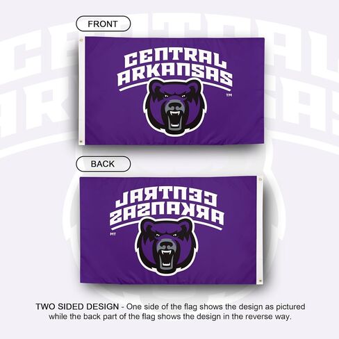 Desert Cactus University of Central Arkansas UCA Flag - 3 x 5 Feet Bears Banner, Indoor/Outdoor Durable Fabric, 100% Polyester Design (Style 1a) in Saudi Arabia
