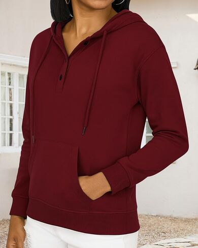 Women's Pullover Hoodie with Pockets - Drawstring Casual Long Sleeve Comfort Soft Sweatshirt in Saudi Arabia