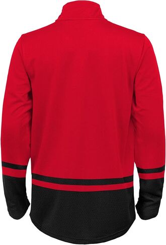 قميص Outerstuff NHL Chicago Blackhawks للأطفال بأكمام طويلة بسحاب من 4 إلى 7 أرباع in Saudi Arabia