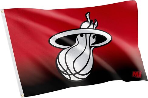 Desert Cactus Miami Heat Flag NBA 100% Polyester Indoor Outdoor 3x5 feet National Basketball Association Team Flags (Flag City Edition 2023 B) in Saudi Arabia