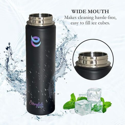 24oz Stainless Steel Water Bottle – Vacuum Insulated, Leak-Proof, Wide Mouth – Keeps Drinks Cold & Hot for 12 Hours – Perfect for Gym, Sports, and Outdoors (Wine Red) in Saudi Arabia