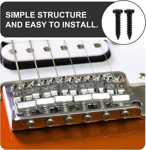 Healifty 50Pcs Guitar Tuner Screws 0.43 Inch Metal Tuning Peg Screws for Electric Acoustic Bass Guitar Machine Heads Replacement Hardware in Saudi Arabia
