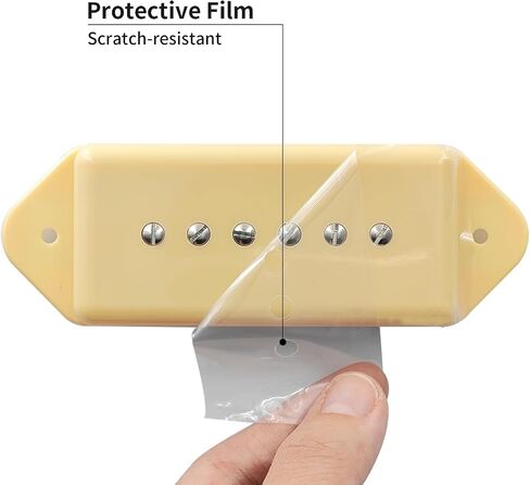 Pro P90-BLA High output Alnico 5 P90 Soapbar Single Coil Pickup for LP SG Electric Guitar Neck Bridge Pickups Set, Black in Saudi Arabia