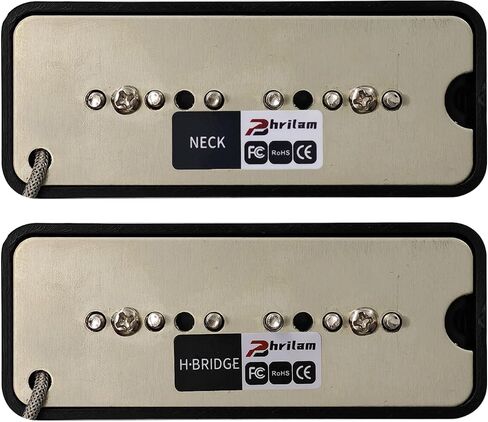 Pro P90-BLA High output Alnico 5 P90 Soapbar Single Coil Pickup for LP SG Electric Guitar Neck Bridge Pickups Set, Black in Saudi Arabia