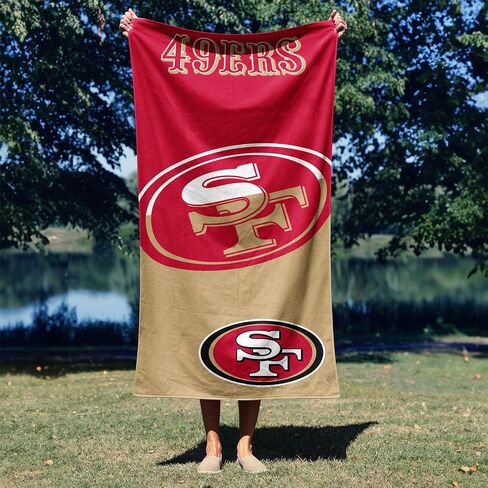 Northwest NFL San Francisco 49ers Microfiber Beach Towel, 30 x 60 Inches – Quick Dry, Sand Resistant, Lightweight, Highly Absorbent, Incisor Design in Saudi Arabia